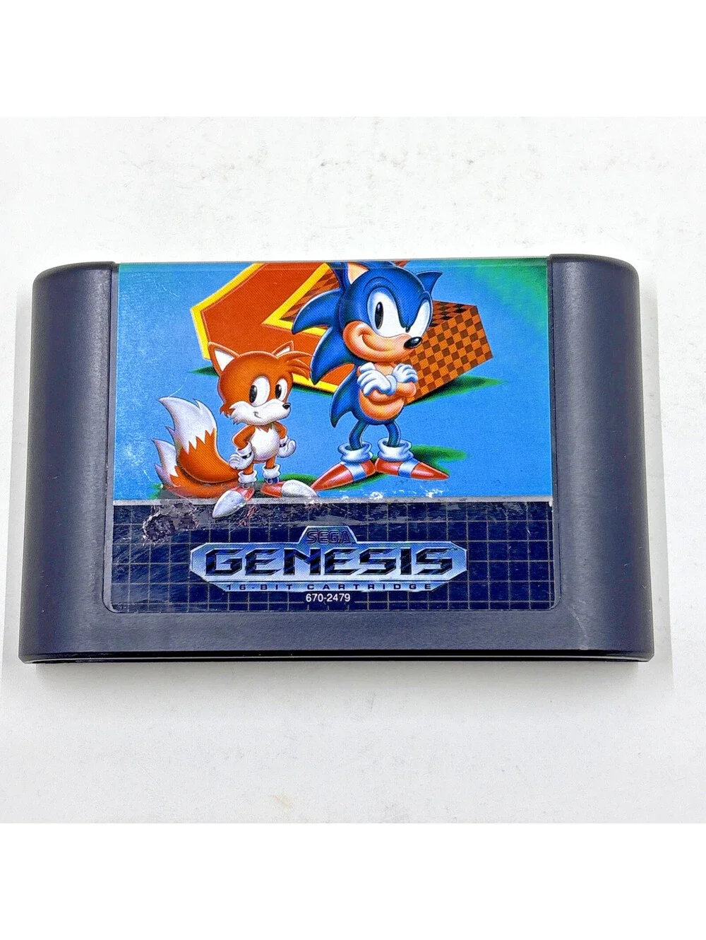 Sega Genesis Sonic The Hedgehog 2 Game Cartridge & Manual Tested